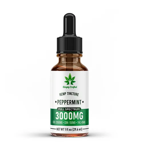 Full Spectrum Peppermint – 1500mg · Made in the USA · Lab tested by a third-party · Full-spectrum hemp oil · May contain up to 0.3% THC content