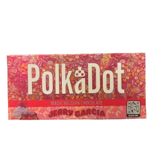 Grab our Polkadot Jerry Garcia Belgian Chocolate Bar and savor the mellow fusion of tastes. Inspired by the legendary musician himself, this chocolate bar