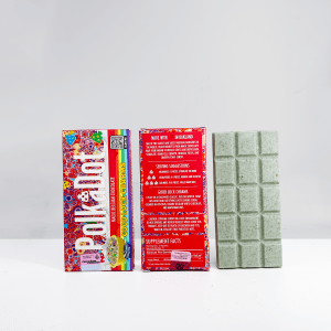 This Polkadot Good Luck Charms bar features lucky charms cereal and marshmallows covered in, Belgian White Chocolate. Made from the finest
