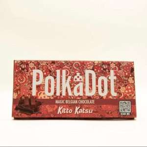 With our Polkadot Kitto Katsu magic belgian chocolate bar you can expect to feel a powerful high with laser-sharp focus. You will also find yourself grinning